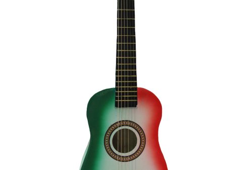 202-MFG 23 inch Acoustic Guitar - Red-White-Green Online Sale