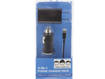 QH-C960-2 PSG 8-Pin 3-in-1 Auto or Home Charge and Sync Kit Black on Sale