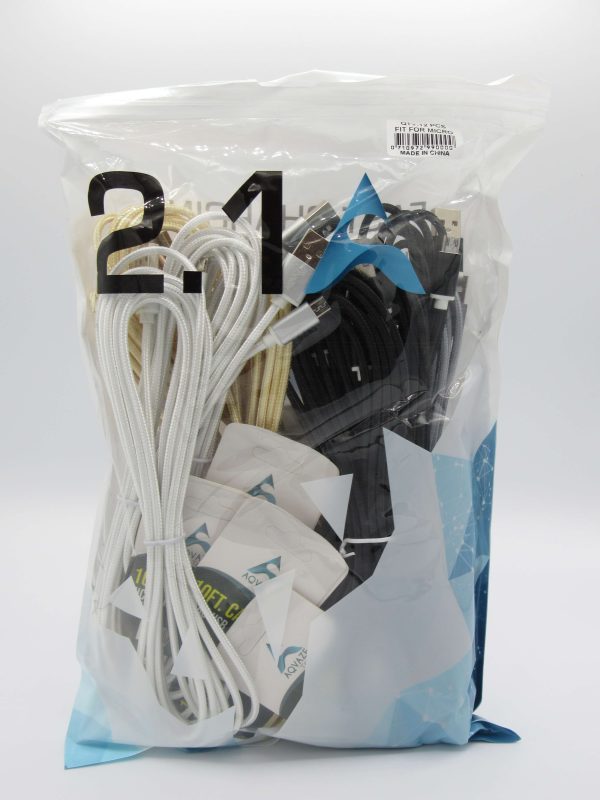 AQZM9 AqvazeX Bag of 12 pcs MicroUSB 9 Ft Cable Online now