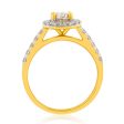 18ct Yellow Gold 1.50 Carat Diamond Ring With 1 Carat Oval Australian Diamond Online now