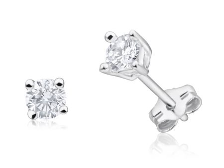 Sterling Silver Cubic Zirconia 4mm Claw Stud Earrings Supply