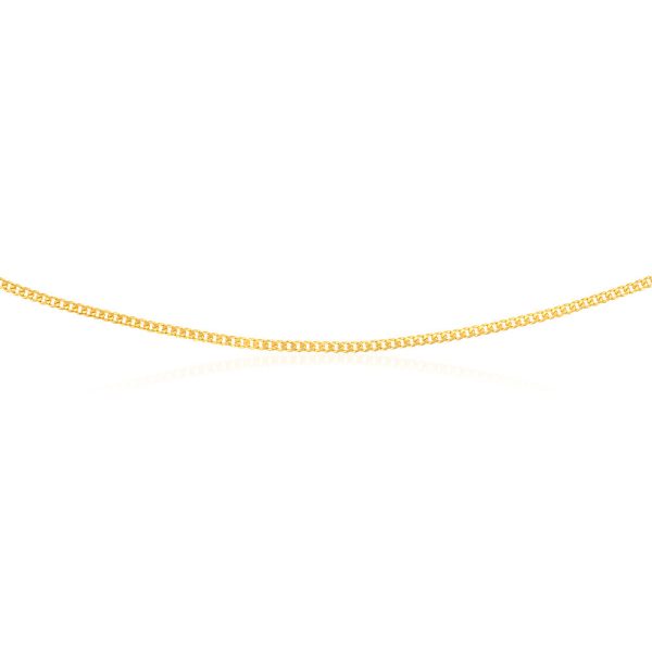 9ct Yellow Gold Silverfilled 60 Gauge Curb 80cm Chain Online