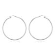 Sterling Silver Plain 50mm Hoop Earrings Supply