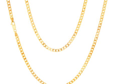 9ct Yellow Solid Gold 120 Gauge Curb 60cm Chain Supply