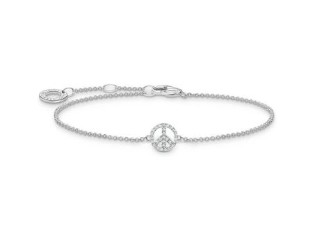 Thomas Sabo Sterling Silver Charm Club Rainbow Peace 16-19cm Bracelet Online