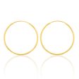 9ct Yellow Gold Lightweight 15mm Sleeper Earrings Cheap