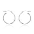 Sterling Silver Plain 20mm Hoop Earrings Hot on Sale