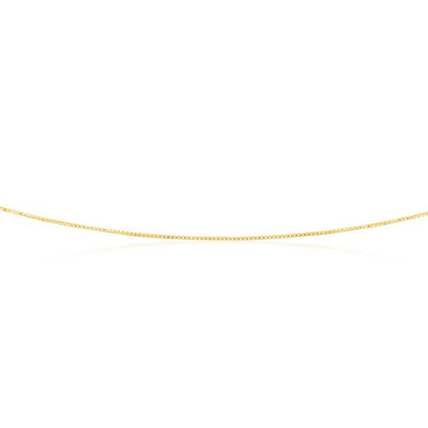 9ct Yellow Solid Gold 15 Gauge 46cm Chain For Discount