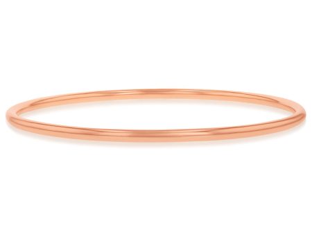 9ct Rose Gold Silverfilled Thin Wall 2.9 X 70mm Bangle Supply