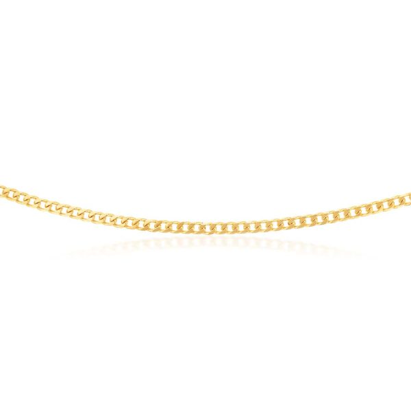 9ct Yellow Solid Gold 100 Gauge Curb 51cm Chain on Sale