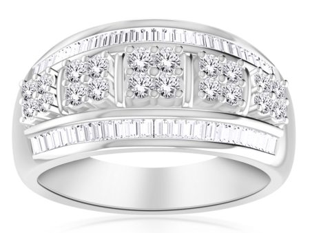 10ct White Gold 1 Carat Diamond Dress Ring Sale