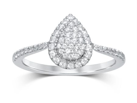 Luminesce Lab Grown 1 4 Carat Diamond Silver Ring with 59 Diamonds Sale