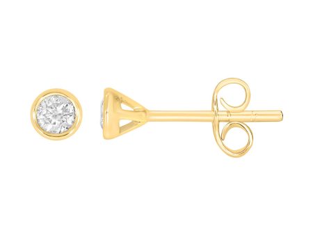 9ct Yellow Gold 1 6 Carat Diamond Stud Earrings Online Hot Sale