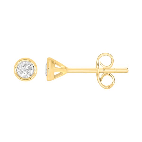 9ct Yellow Gold 1 6 Carat Diamond Stud Earrings Online Hot Sale