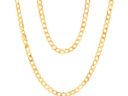 9ct Yellow Solid Gold 150 Gauge Curb 55cm Chain For Cheap