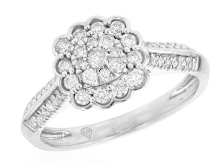 0.50ct Diamond Ring in 9ct White Gold on Sale