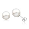 Julio  9ct White Gold White South Sea Pearl Stud Earrings For Sale