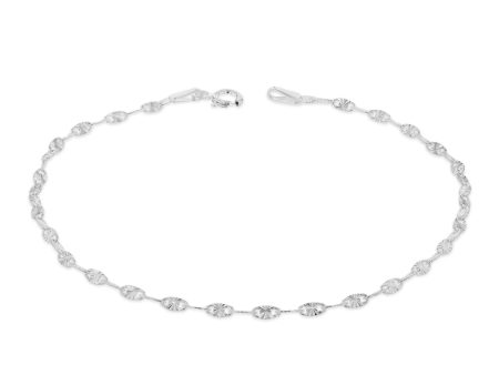 Sterling Silver 19cm Fancy Dicut Twist Bracelet Online Hot Sale