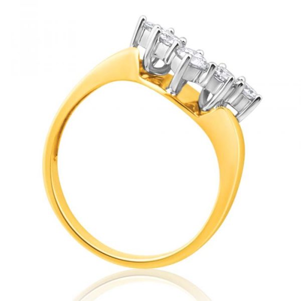 18ct Yellow Gold Ring 0.45 Carat Diamond Ring For Sale