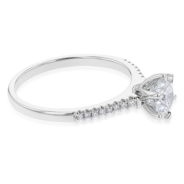 18ct White Gold 1.10 Carat Solitaire with 1.00 Carat Certified Centre Diamond Online