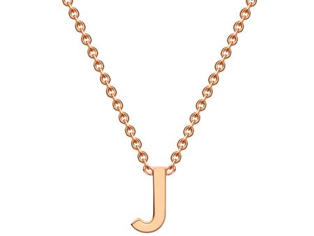 9ct Rose Gold Initial  J  Pendant On 43cm Chain Hot on Sale