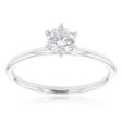 18ct White Gold Solitaire Ring with 0.50 Carat GI SI Certified Diamond Cheap