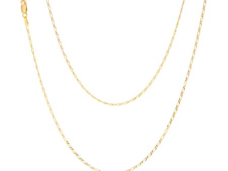 9ct Yellow Gold 40 Gauge 1:1 Figaro 51cm Chain Online Sale