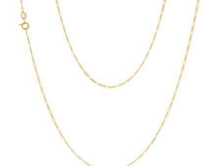 9ct Yellow Gold 40 Gauge 1:3 Figaro 56cm Chain Online Hot Sale