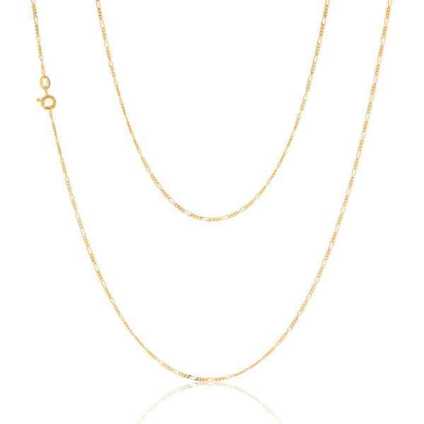 9ct Yellow Gold 40 Gauge 1:3 Figaro 56cm Chain Online Hot Sale