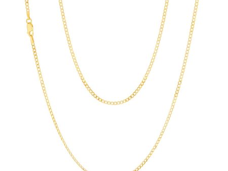 9ct Yellow Gold 50 Gauge Tight Curb 51cm Chain on Sale