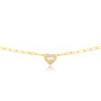 14ct Yellow Gold 1 2 Carat Diamond Heart Pendant On 41cm Chain Sale