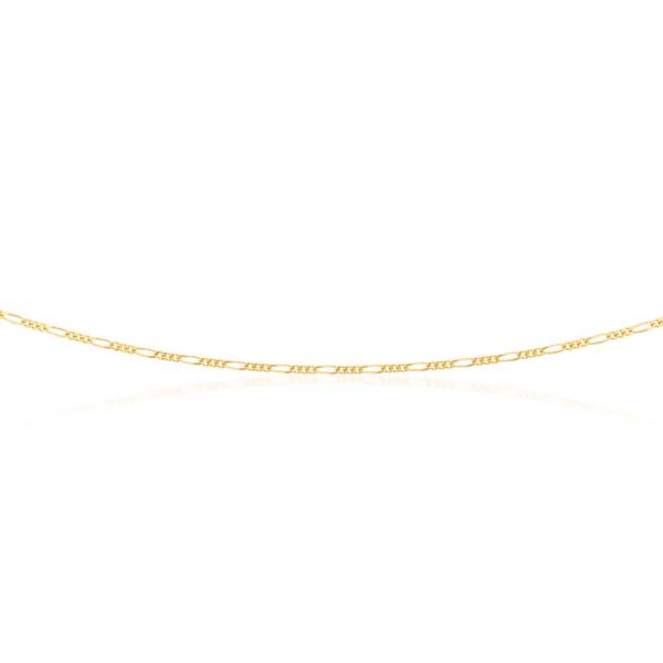 9ct Yellow Gold 40 Gauge 1:3 Figaro 56cm Chain Online Hot Sale