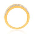 14ct Gold Plated Sterling Silver1 Carat Diamond Ring with Australian Diamonds Supply