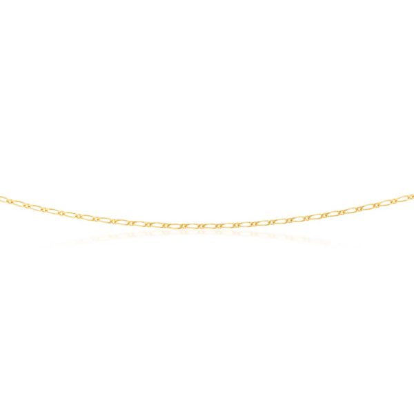 9ct Yellow Gold 40 Gauge 1:1 Figaro 51cm Chain Online Sale