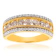 14ct Gold Plated Sterling Silver1 Carat Diamond Ring with Australian Diamonds Supply