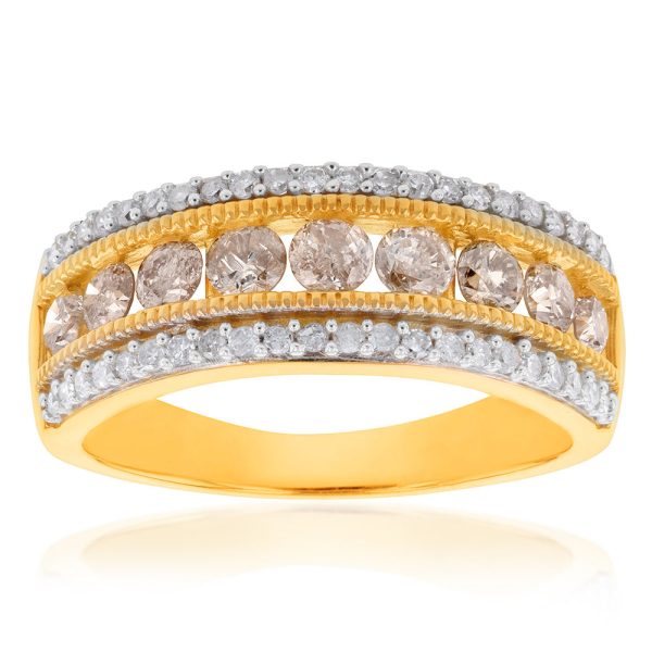 14ct Gold Plated Sterling Silver1 Carat Diamond Ring with Australian Diamonds Supply