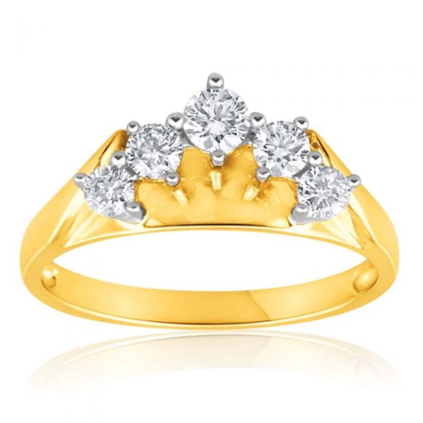 18ct Yellow Gold Ring 0.45 Carat Diamond Ring For Sale