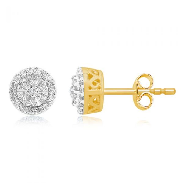 9ct Yellow Gold 1 5 Carat Luminesce Laboratory Grown Diamond Stud Earrings Cheap