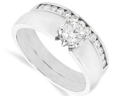 0.56ct Diamond Solitaire Ring in 9ct White Gold Sale