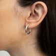 Sterling Silver Plain 20mm Hoop Earrings Hot on Sale