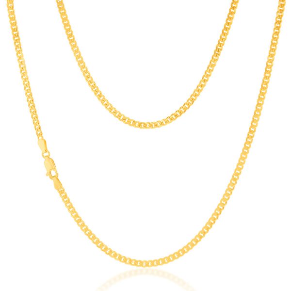 9ct Yellow Gold Silverfilled 80Gauge 45cm Chain Fashion