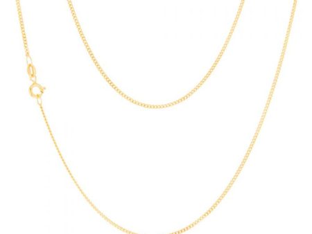 9ct Yellow Solid Gold 40 Gauge Curb 41cm Chain on Sale