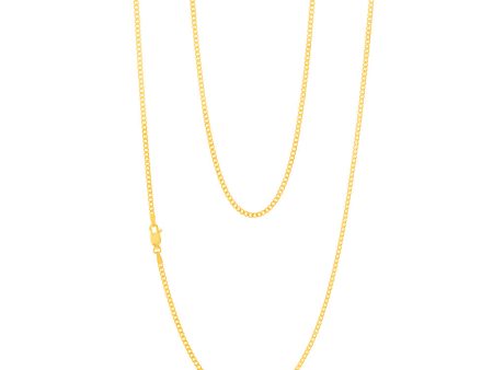 9ct Yellow Gold Silverfilled 60 Gauge Curb 80cm Chain Online