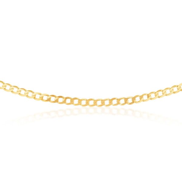 9ct Yellow Solid Gold 150 Gauge Curb 55cm Chain For Cheap