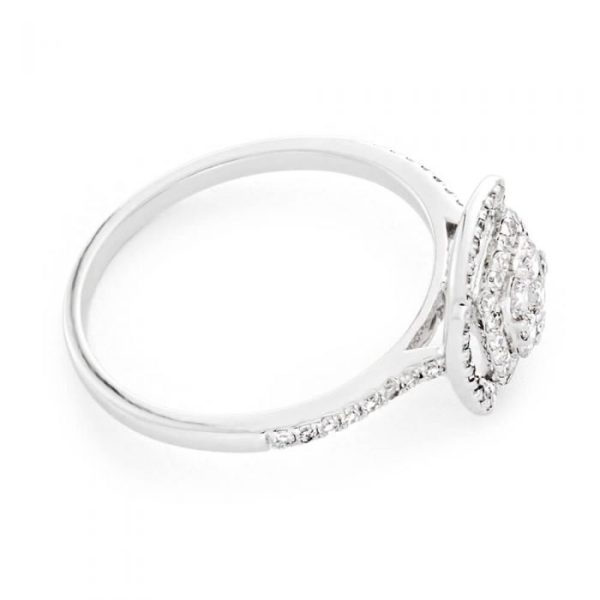 9ct White Gold 1 2 Carat Diamond Ring With 73 Brilliant Cut Diamonds Online Sale