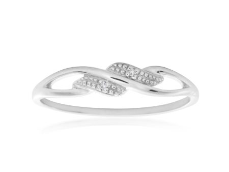 9ct White Gold Diamond Ring with 2 Brilliant Cut Diamonds Online