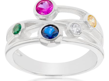 Sterling Silver Multicolour Fancy Ring Online Hot Sale