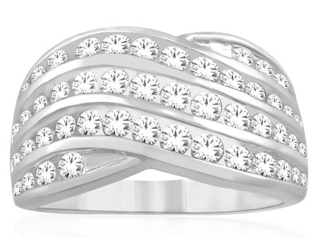 10ct White Gold 1 Carat Diamond Channel Ring Online