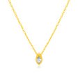 14ct Yellow Gold 1 10 Carat Diamond Pendant On 45cm Chain Online now