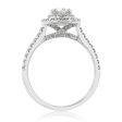 18ct White Gold 1 Carat Diamond Solitaire Ring with 0.45 Carat Oval Centre Online